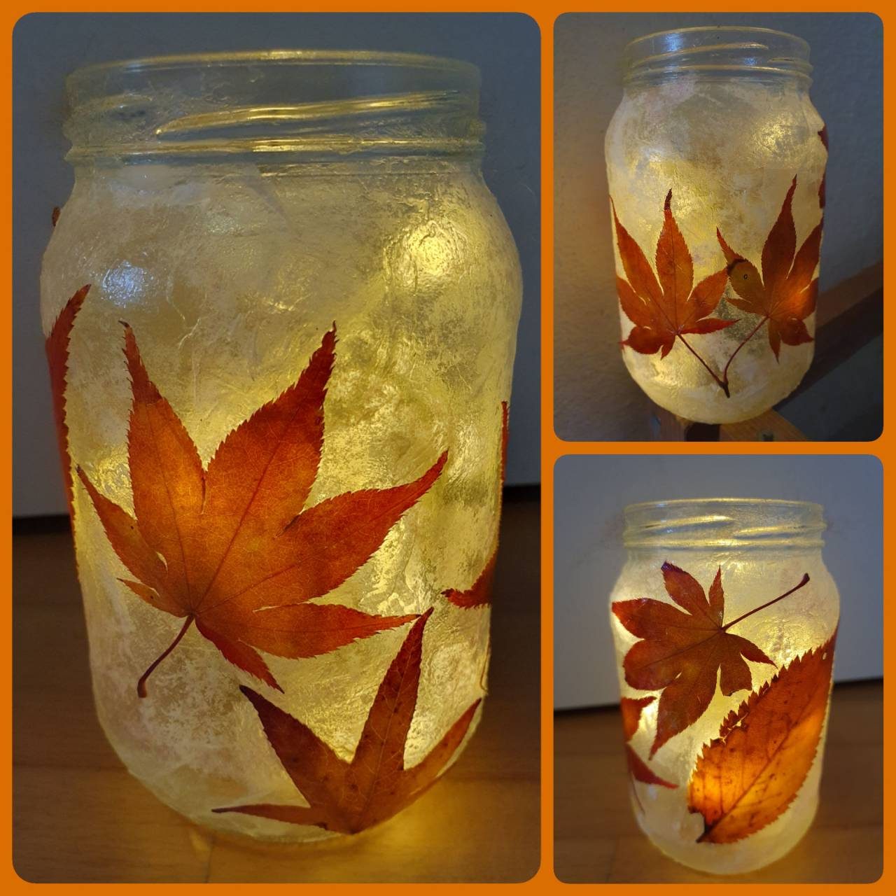 Herbstliches Dekoglas